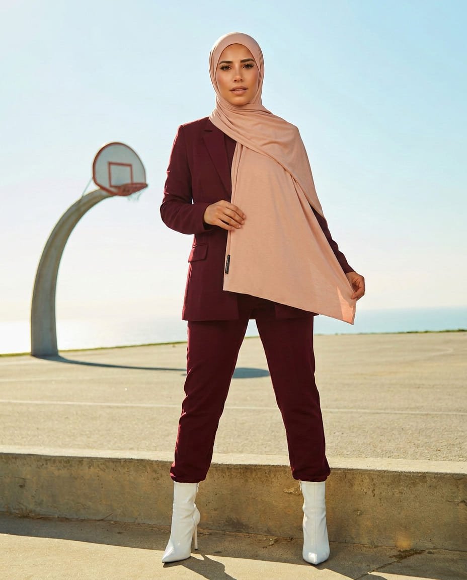 Jersey Bambou Rose Poudré