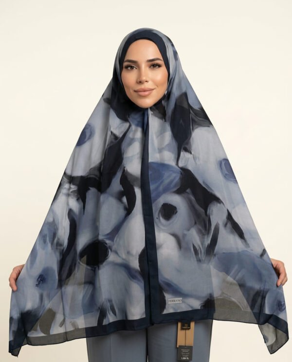 Viscose Aquarelle — Azur dégradé