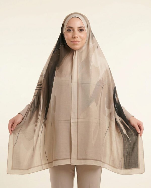 Viscose Esquisse — Cappuccino dégradé