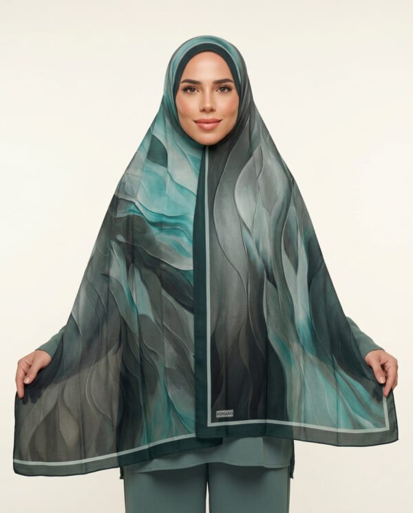 Viscose Ruban — Emeraude dégradé